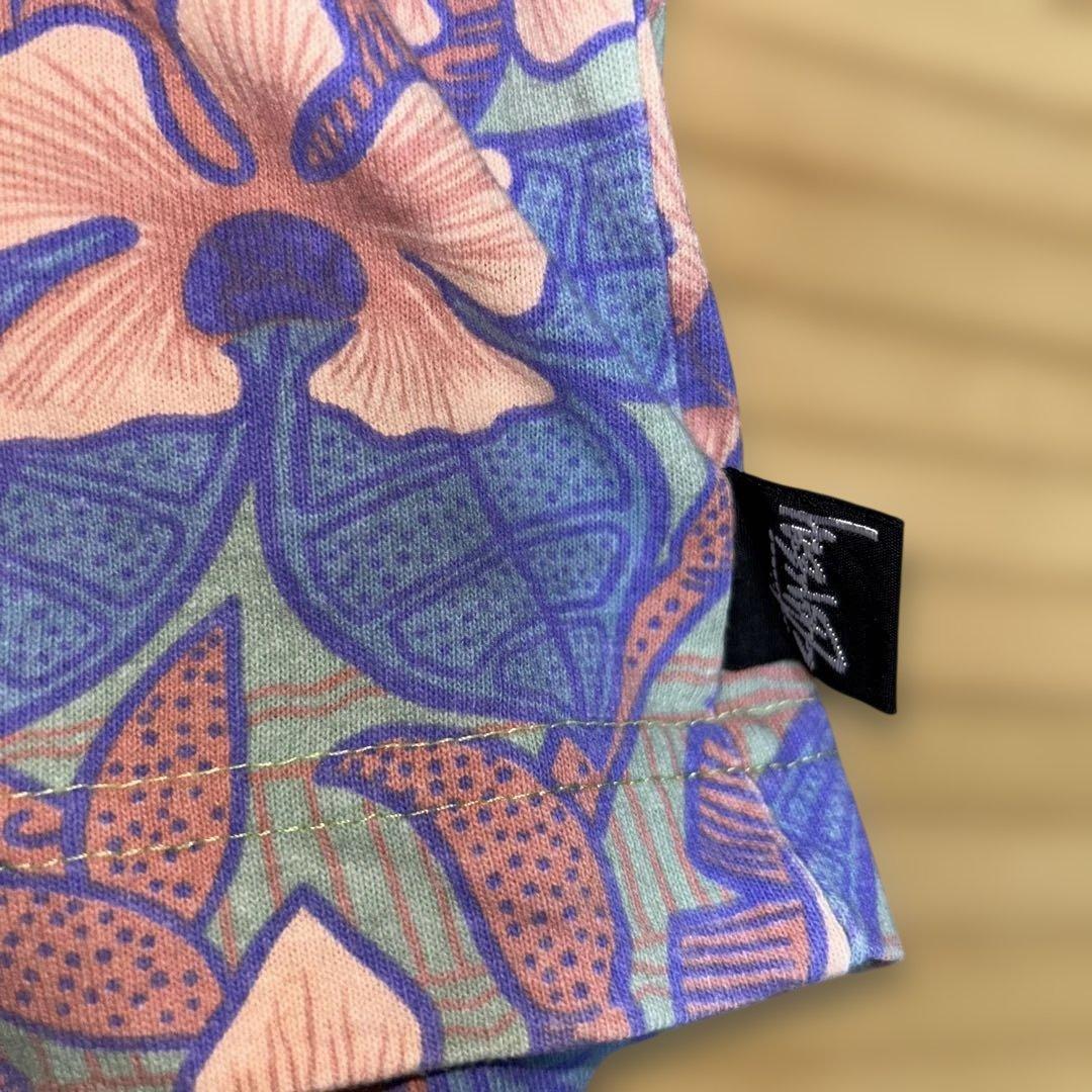 か*ギ様 Stussy フラワーパターン Tシャツ Lサイズ