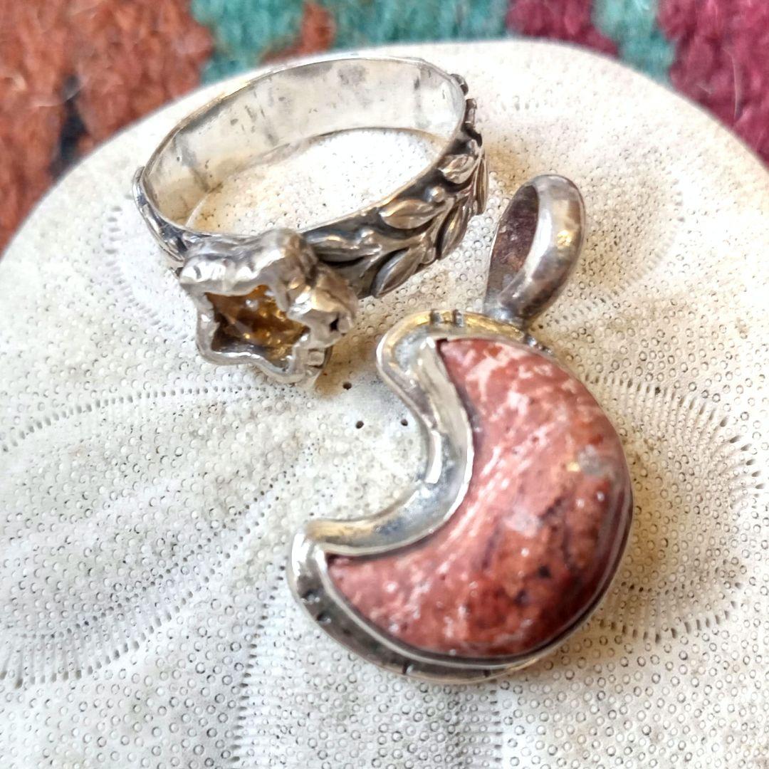 Sally　三日月ペンダント　星リングセット