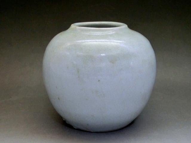 花瓶■李朝 白磁 花器 丸壺 古玩 唐物 中国 古美術 時代物 骨董品■