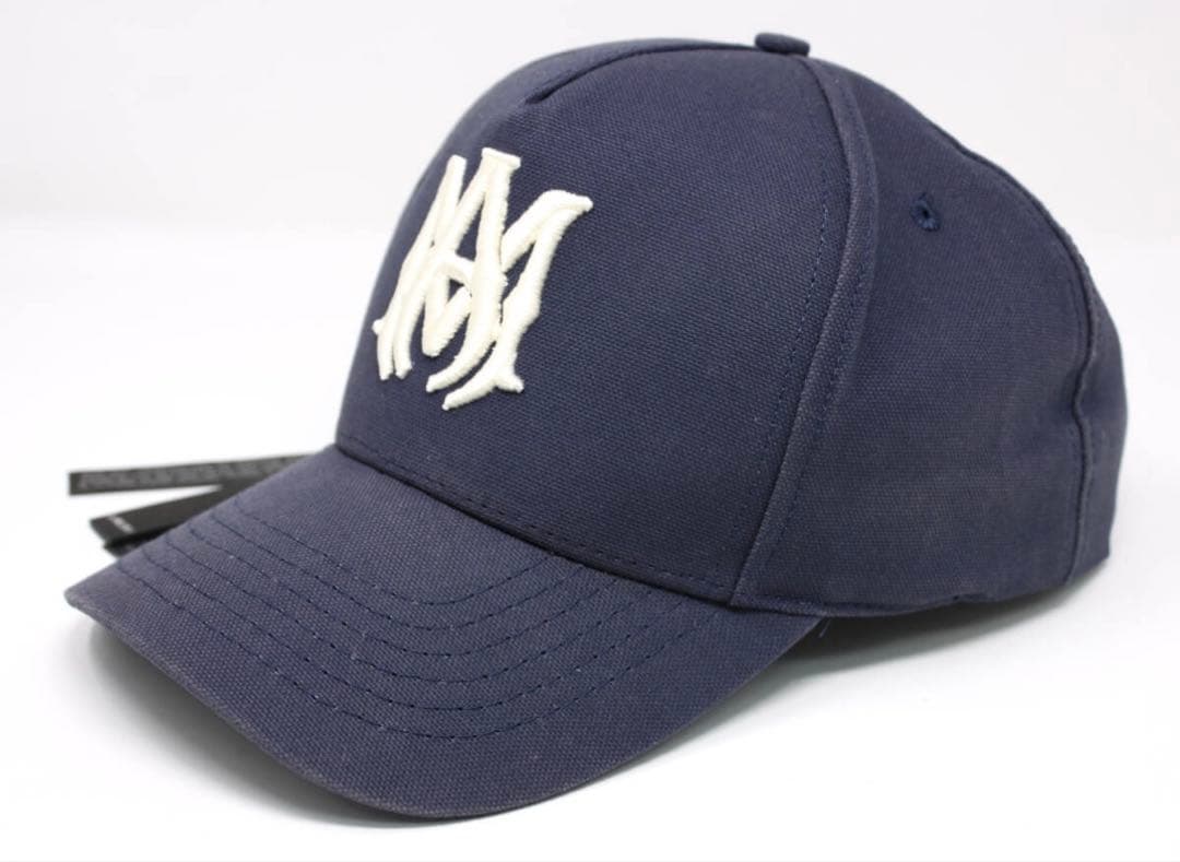 正規品 AMIRI アミリ キャンバス スナップバック キャップ ネイビー