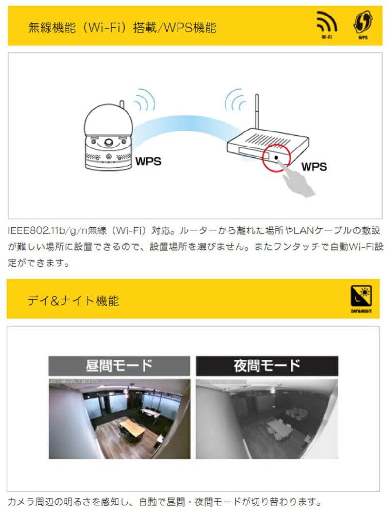 ❺ Solid Viewla IPC-07W フルHD 防犯カメラ スマホ対応