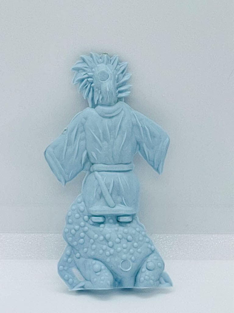 昭和レトロ 妖怪 ガマ仙人 蝦蟇忍者（水色） ポリ人形 当時物 パチ