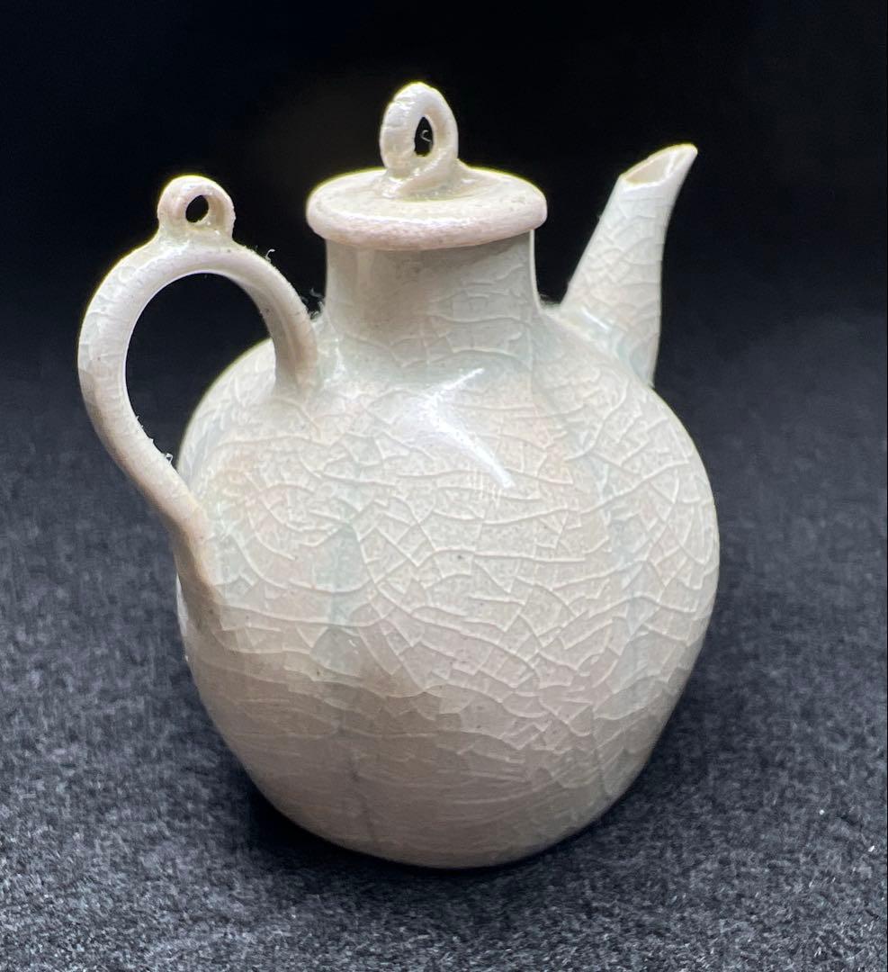 中国宋時代　青白磁急須　幅約5.5㎝　東Y7-1208☆2F