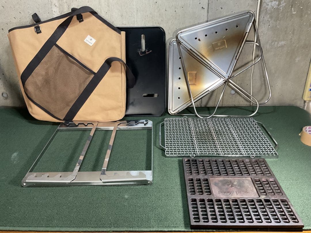 いい味出てます。焚火台 Ｌ ６点セット スノーピーク  peak