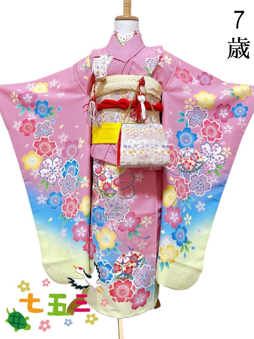 人気カラー♡七五三　7歳　女の子　フルセット　一式　ピンク系