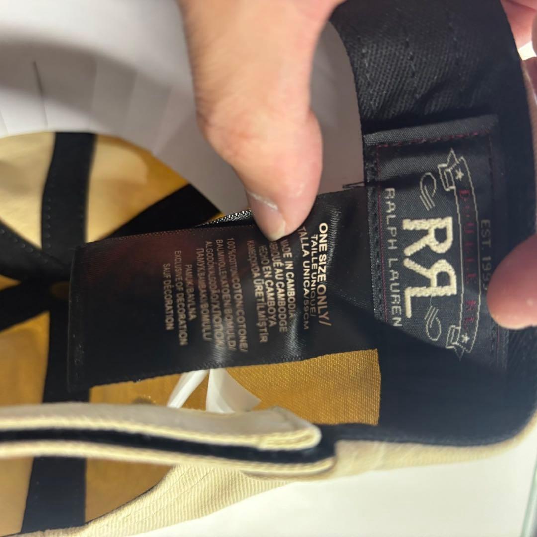 RRL ロゴ　刺繍 キャップ ダブルアールエル　ラルフローレン　Ralph 帽子