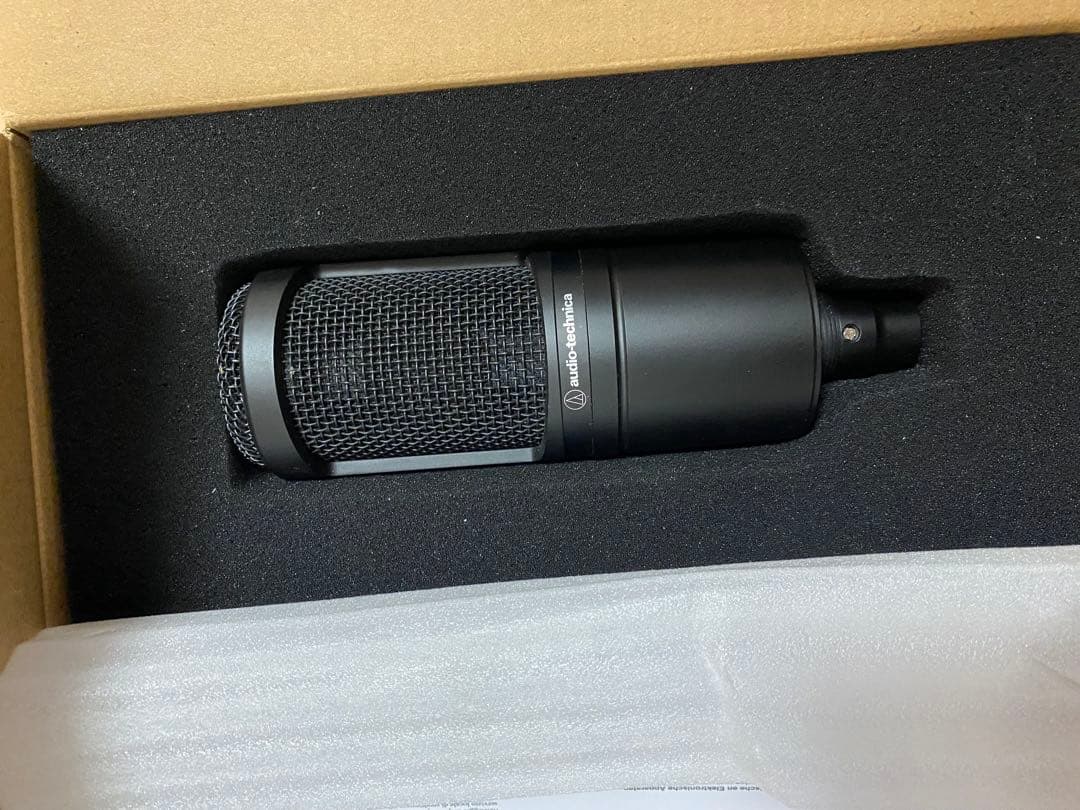 audio-technica AT2020 コンデンサーマイク ポップガード付き