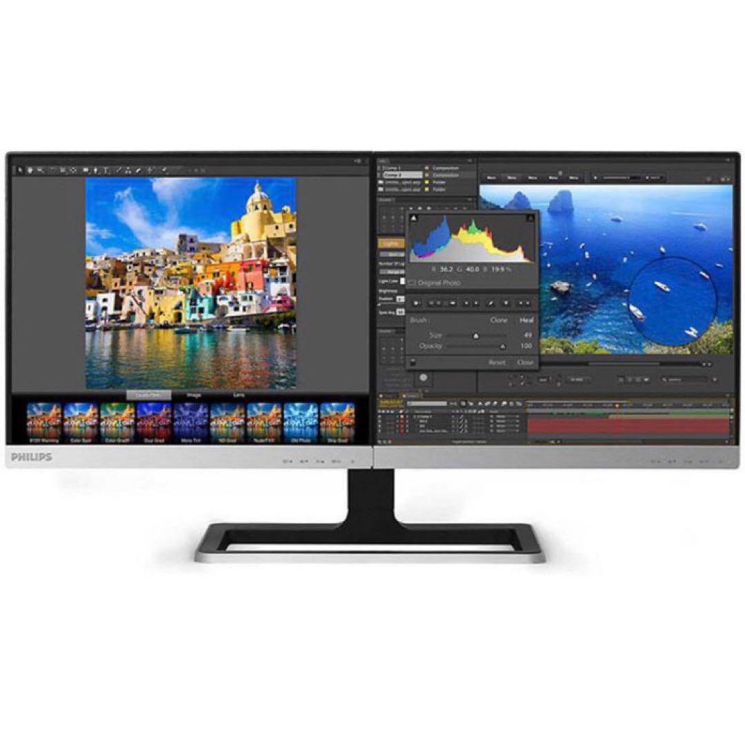 【希少】Philips デュアルモニター 19DP6Q 19インチ