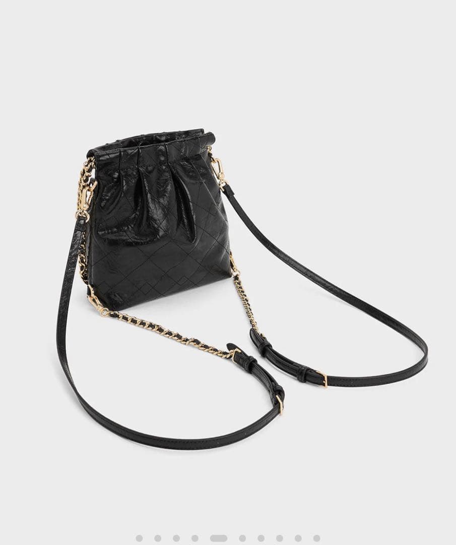 CHARLES & KEITH Duo ショルダーバッグ ブラック