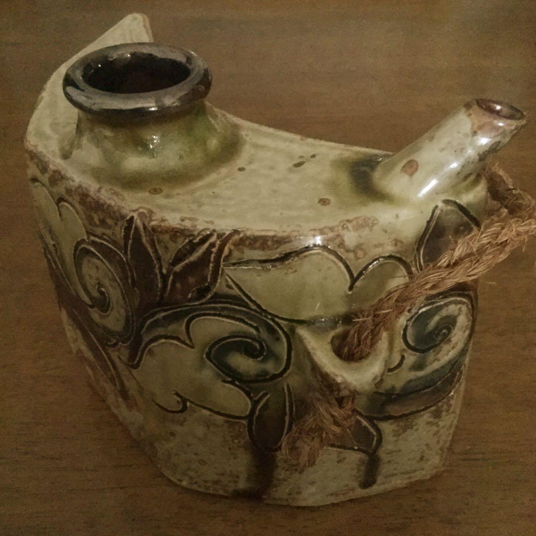 茂生窯 上江洲茂生（うえずしげお） 抱瓶（だちびん）沖縄やちむん 壺屋焼