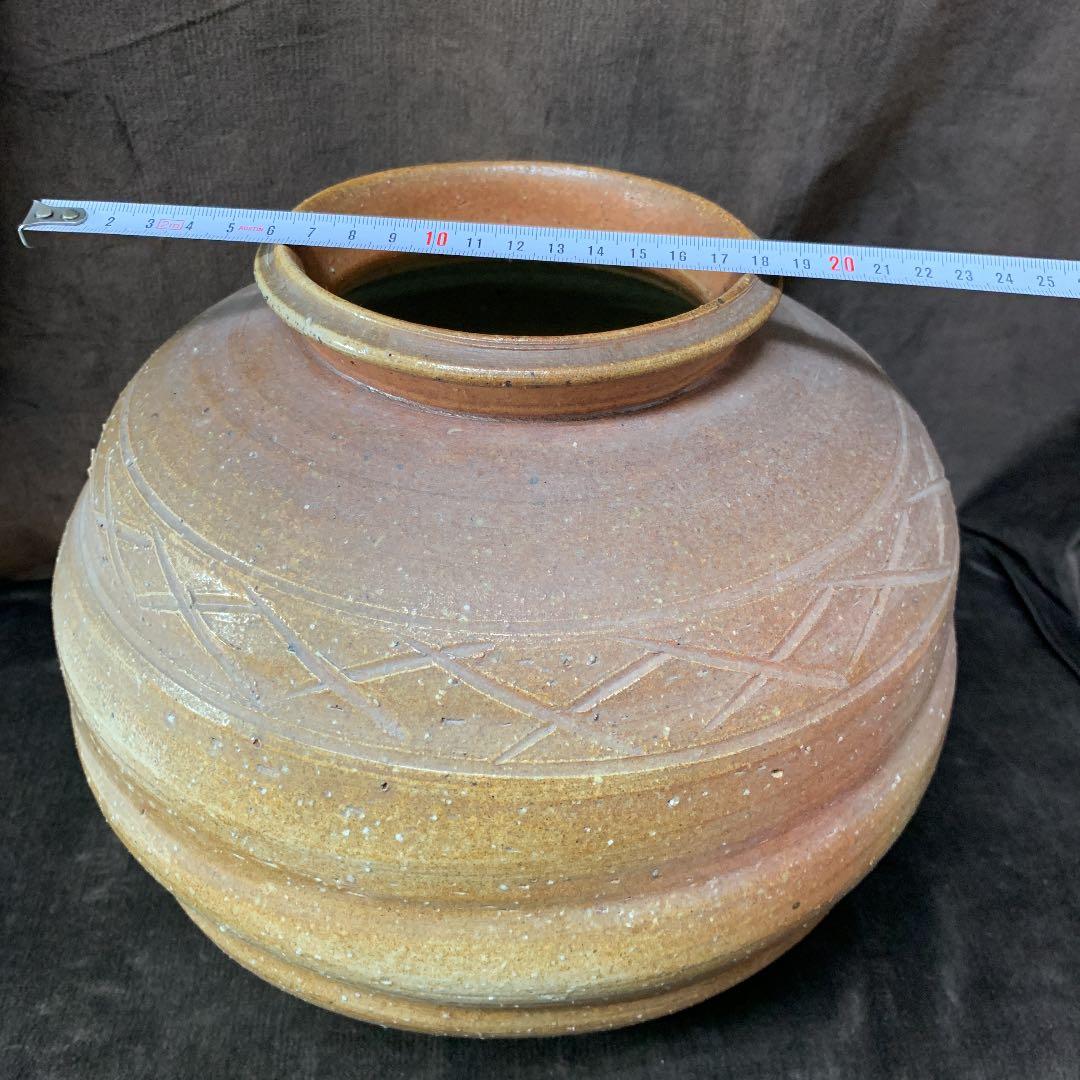 備前焼壺・陶印有！花瓶・大壺・花入れ.蔵出し