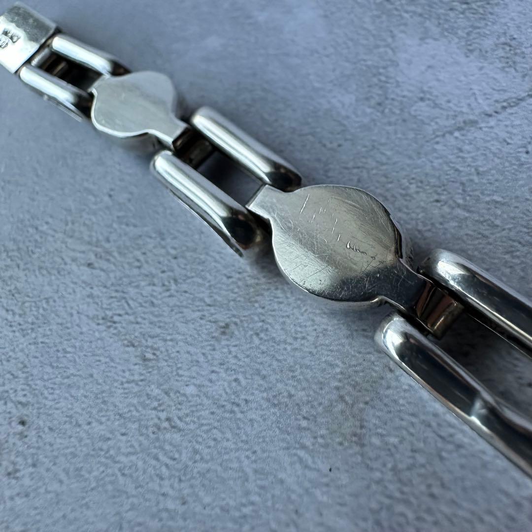 ヴィンテージ オニキスリンクブレスレット シルバー925 メキシコ製