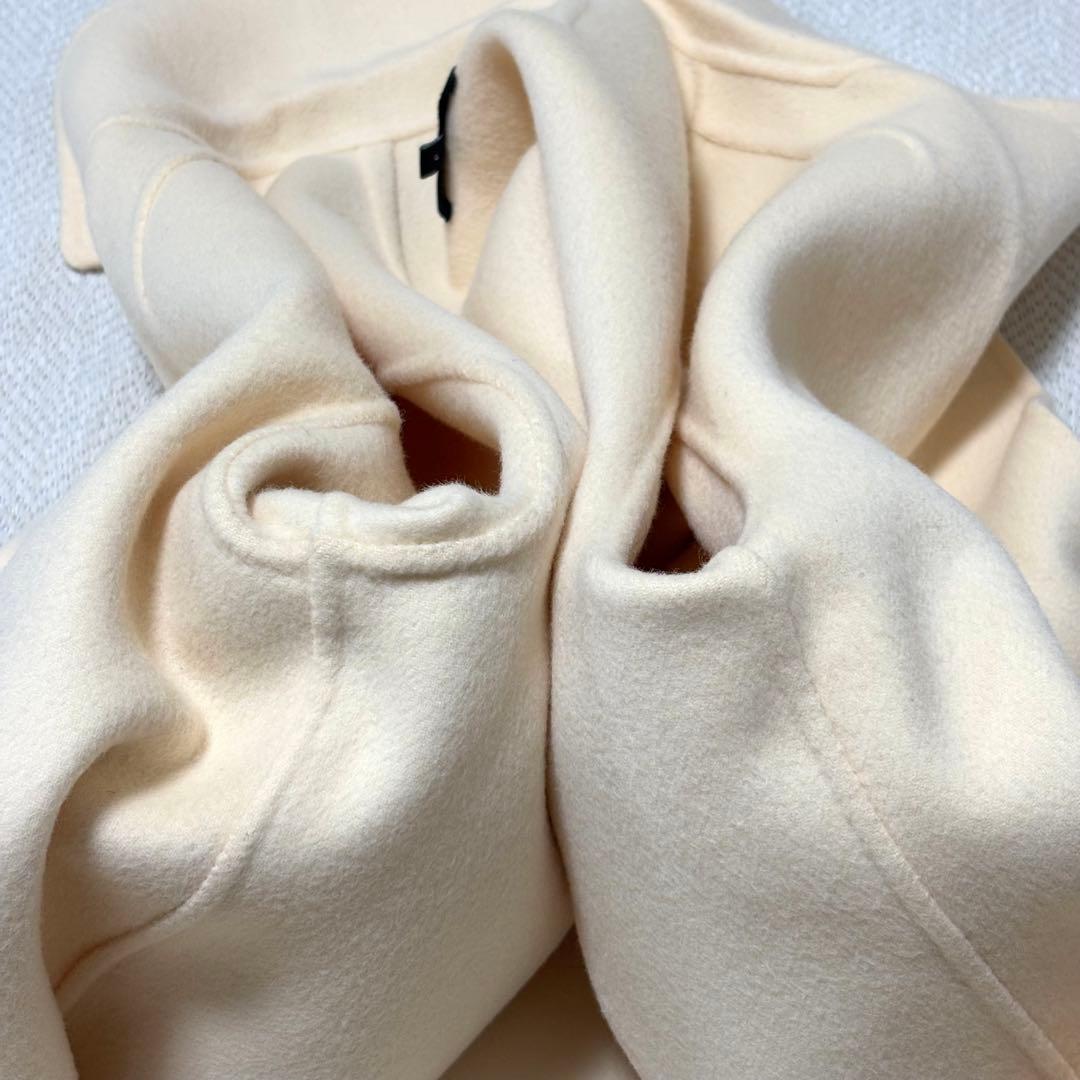 美品 Theory セオリー カシミヤ ウール チェスターコート アイボリー