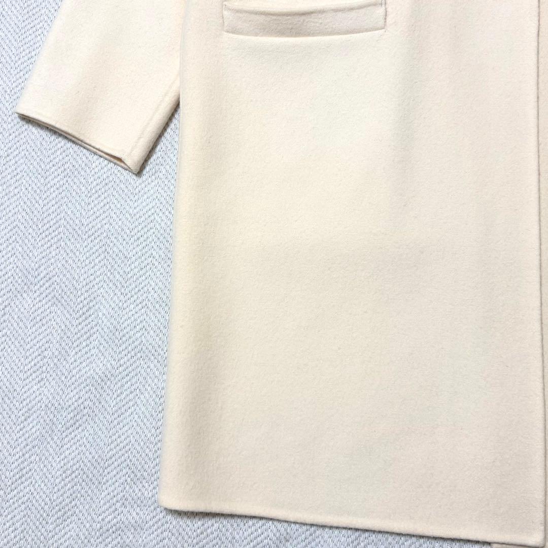美品 Theory セオリー カシミヤ ウール チェスターコート アイボリー