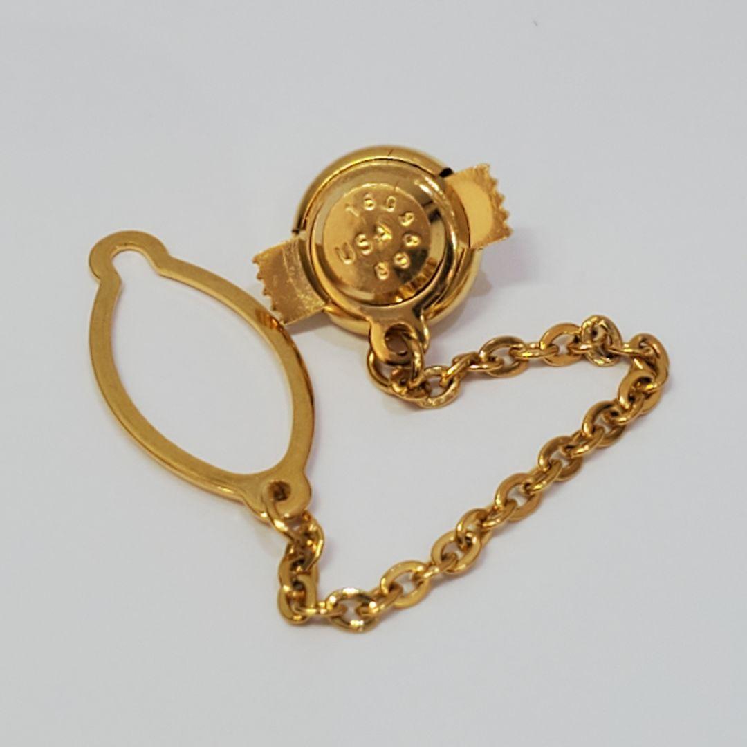 K18 あこや本真珠　8.2mm珠　タイピン　ラペルピン　タイタック