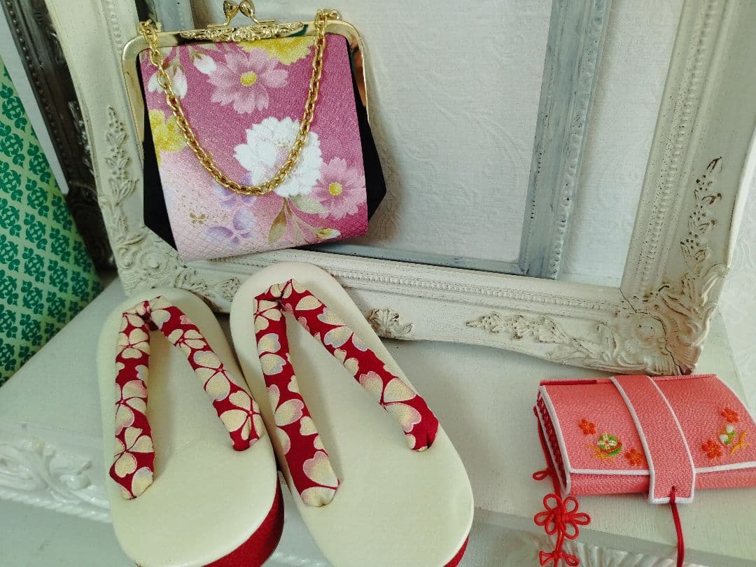 ブランドぷちぷり着物に友禅調の作り帯セット