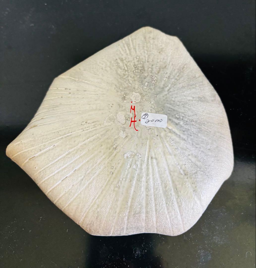 林みちよ　紅縁銀彩皿（No.9）　菓子皿　オブジェ　アート　茶道