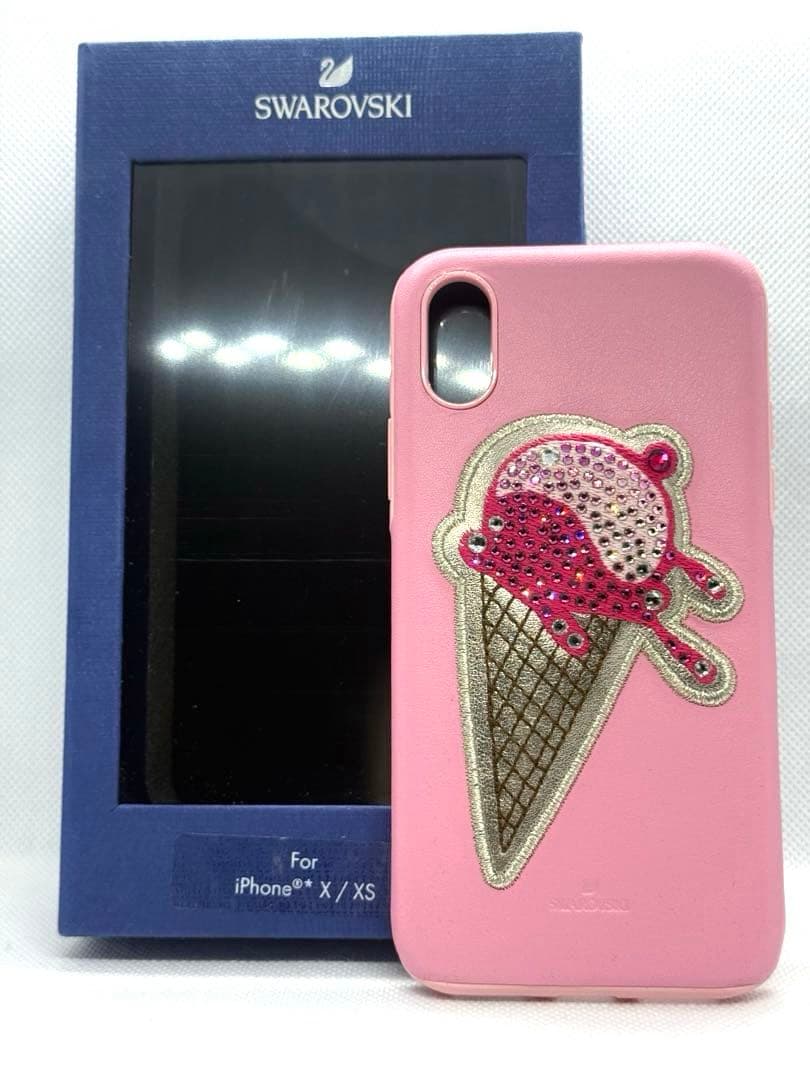 SWAROVSKI スワロフスキー iPhoneX XS アイスクリーム ケース