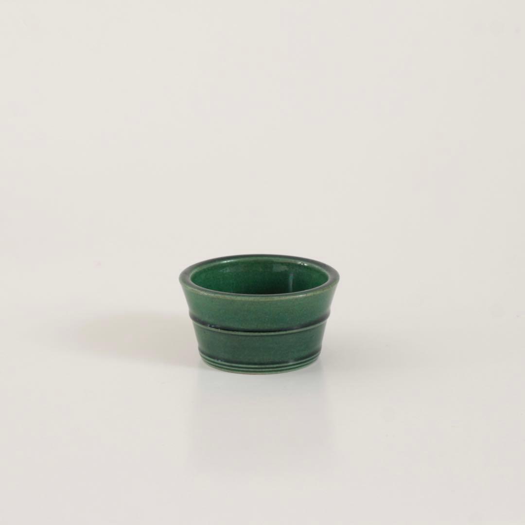 珉平焼 緑釉 半筒 盃 ぐい呑み 酒器 ちょこ 古美術 古道具 アンティーク