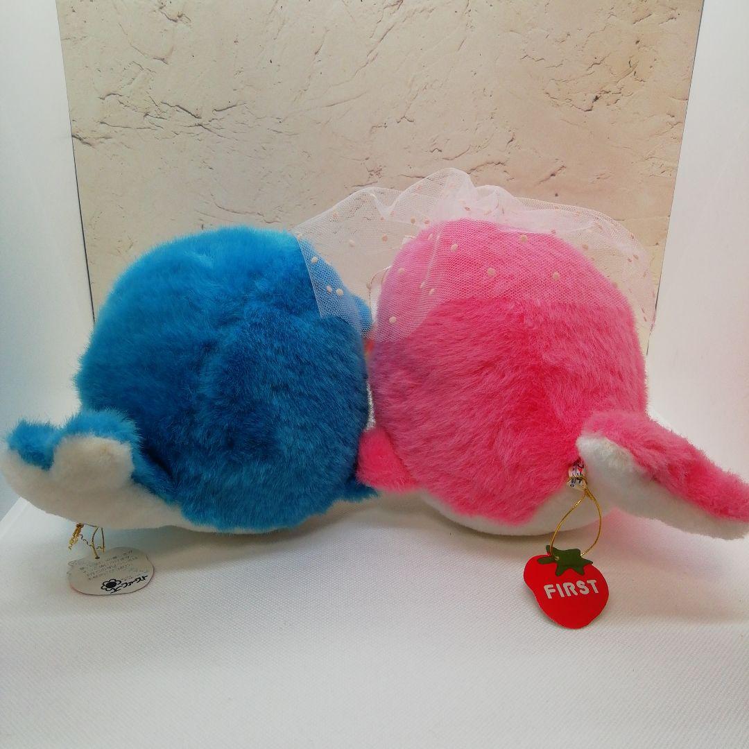 イルカのウエディングぬいぐるみタグ付き　水族館で購入　昭和当時品