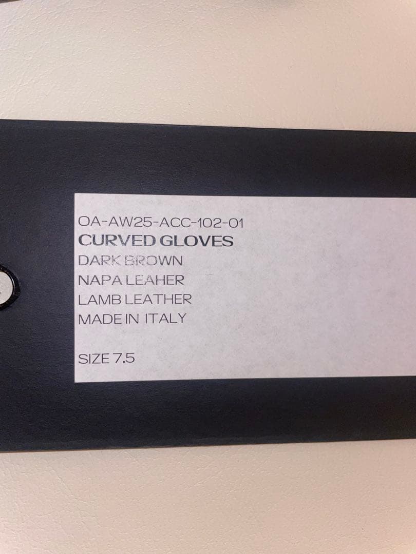 小物 OmarAfridi Curved gloves \"DARK BROWN\"