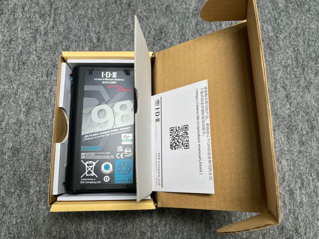 IDX DUO-C98P Vマウントリチウムイオンバッテリー(98Wh