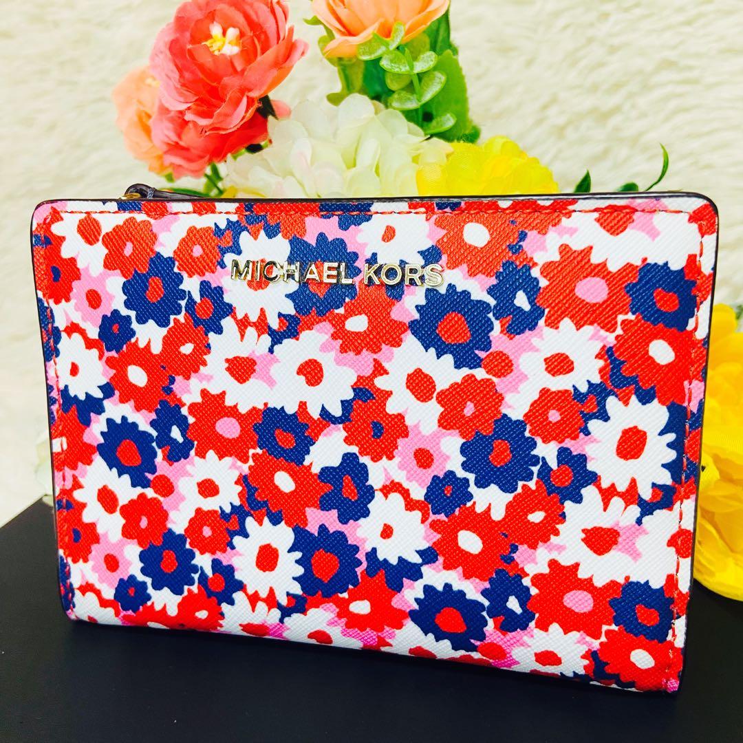 新品✨MICHAEL KORS✨マイケルコース✨花柄✨財布✨レディース✨二つ折り