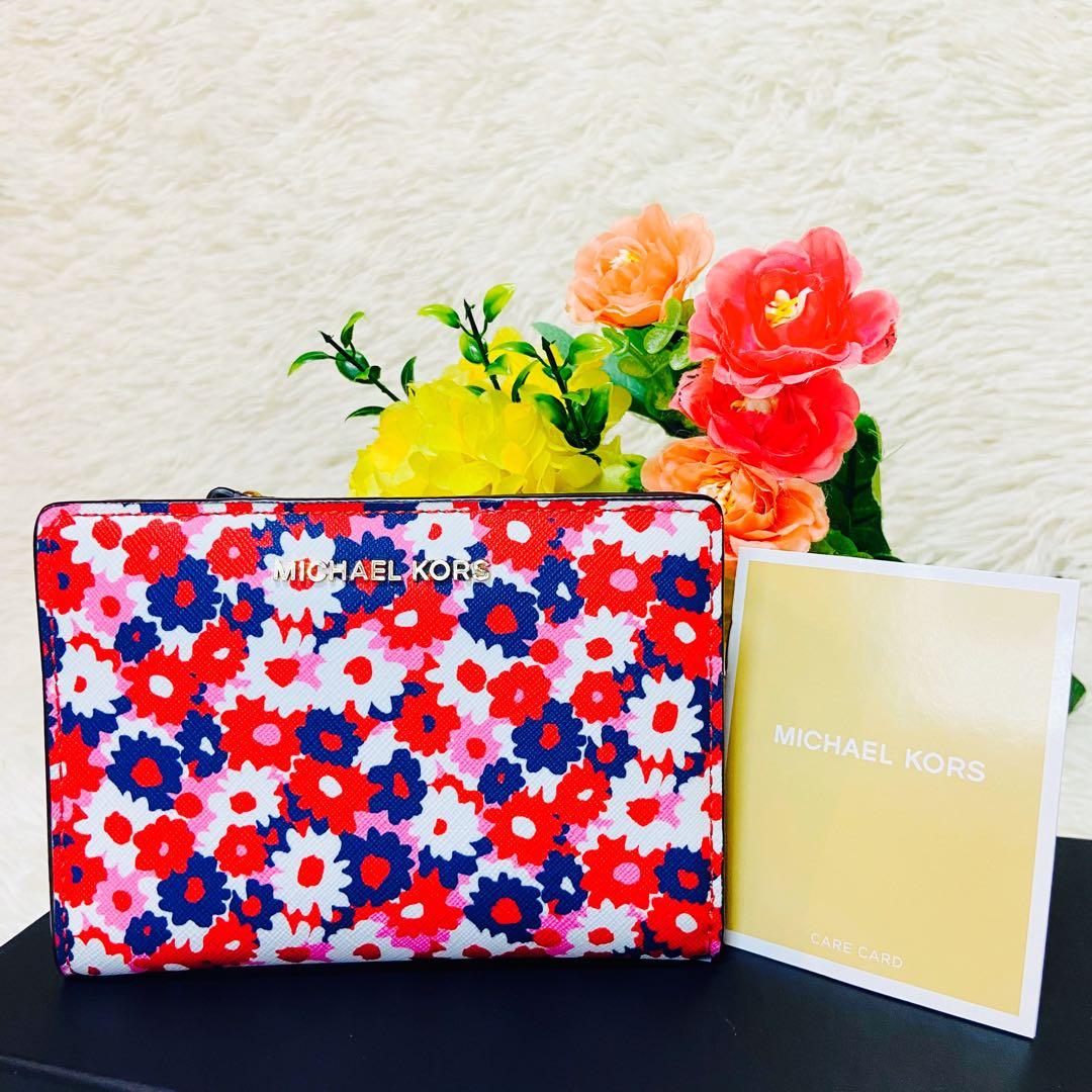 新品✨MICHAEL KORS✨マイケルコース✨花柄✨財布✨レディース✨二つ折り
