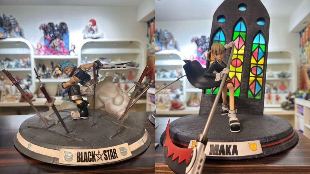 ソウルイーター Tsume マカ ブラック☆スター 2点 スタチュー フィギュア