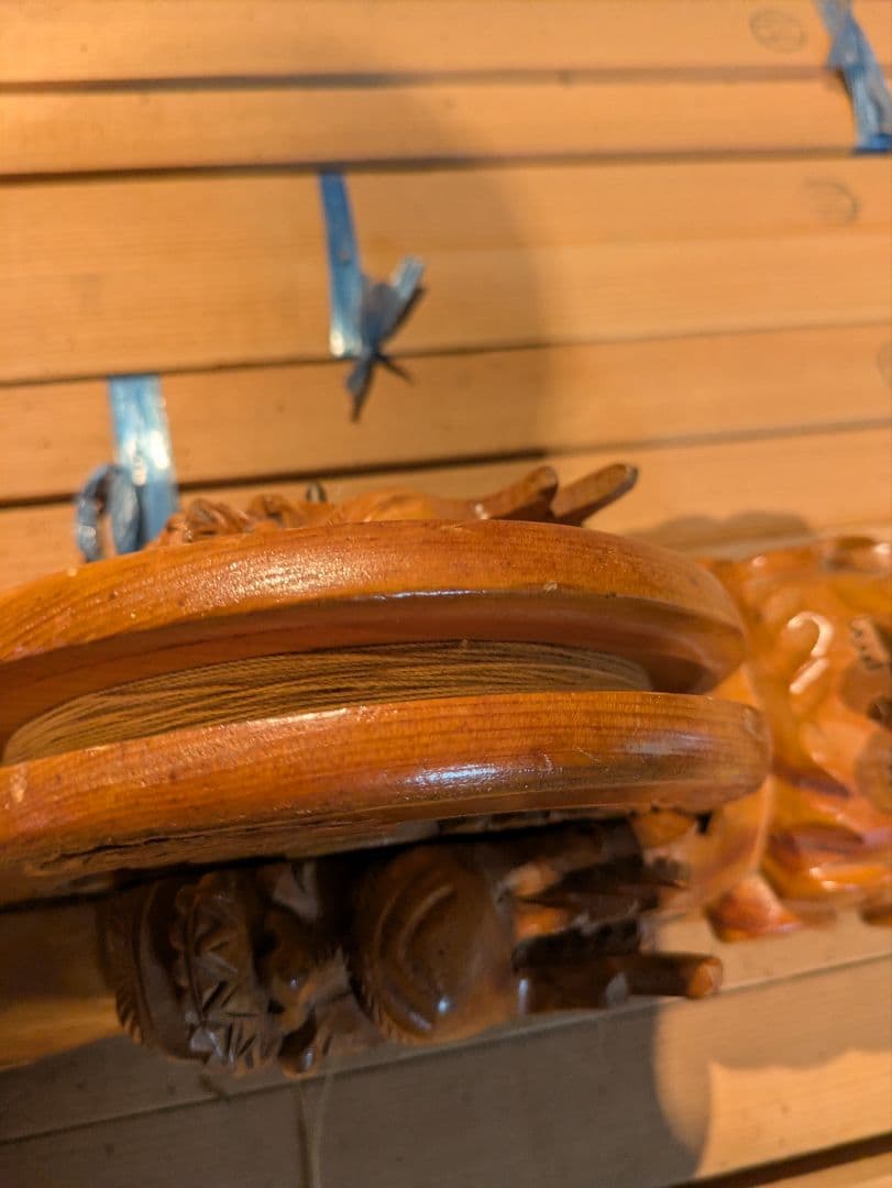 ぐ*ず様 木製墨壺工芸品