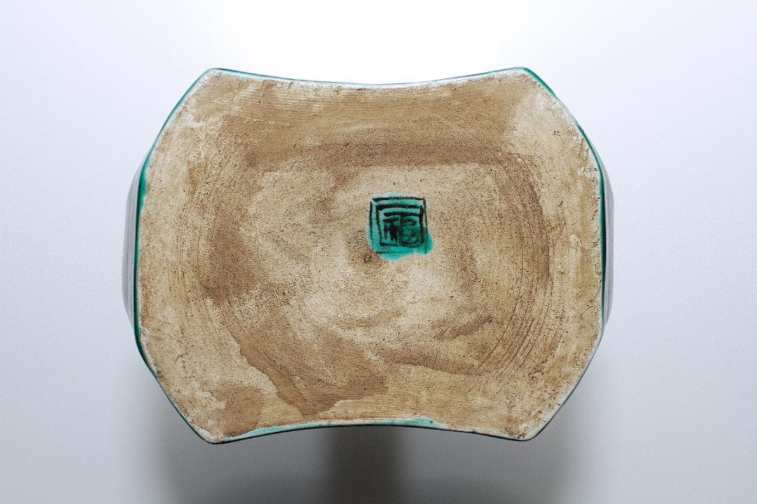 古九谷 青手 山水図 燭台