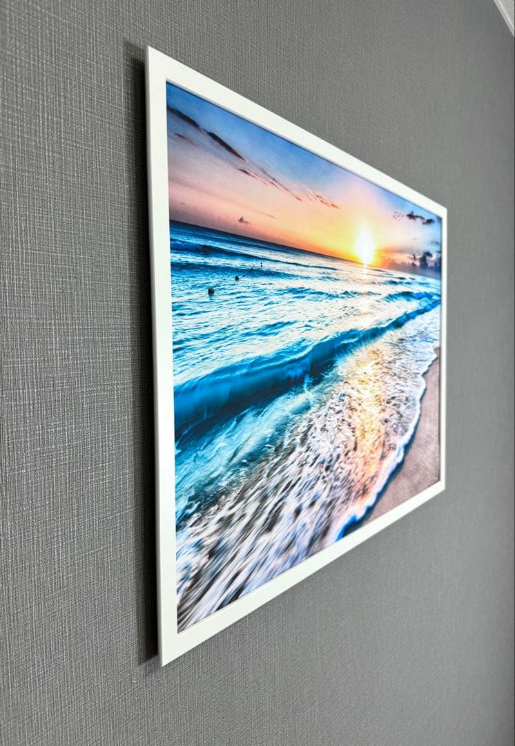 No262フレーム付きキャンバスアート　海の絵画　風景画　ブランドアートポスター