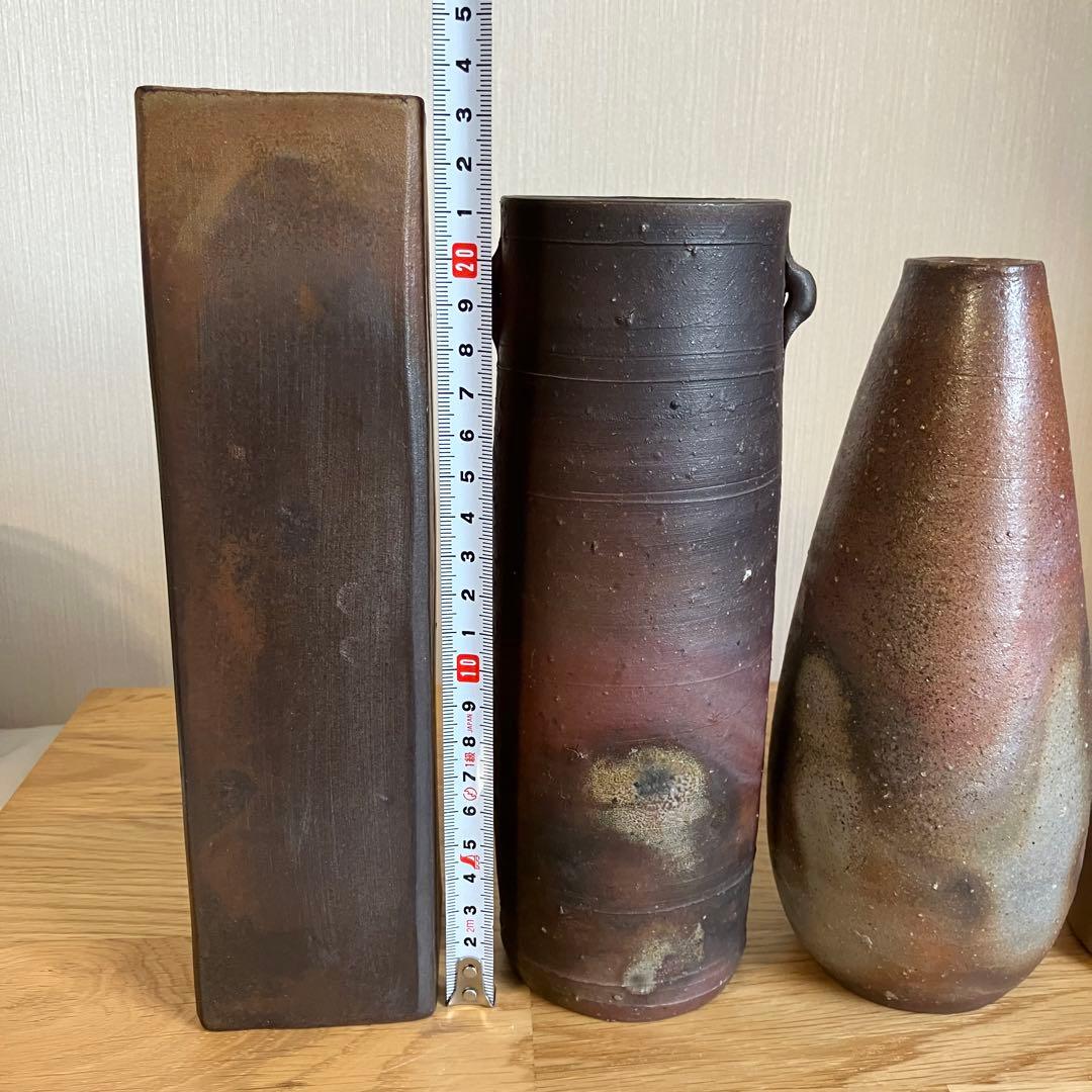 備前焼　花瓶　4点