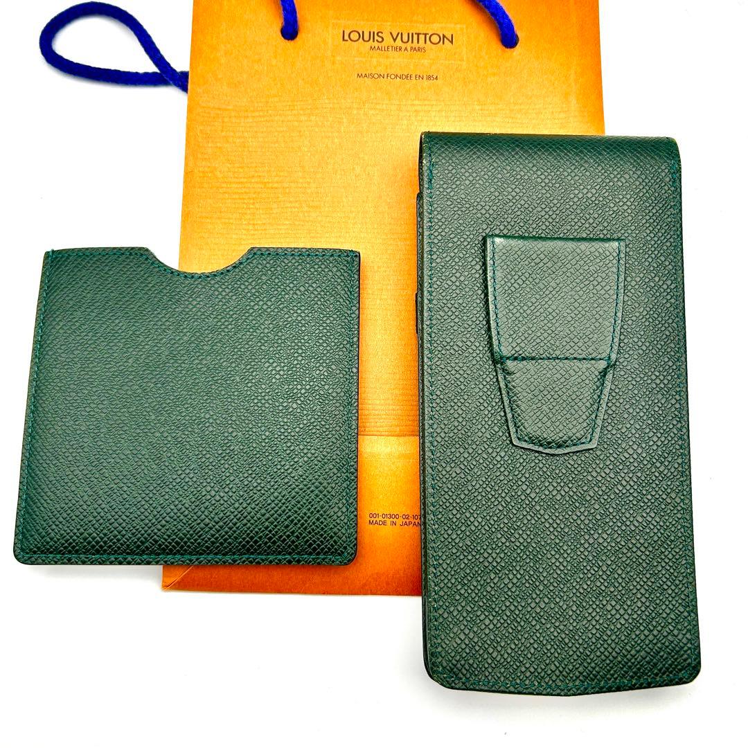 未使用級 ルイヴィトン ペンケース カードケース エテュイスティロ 緑 エピ