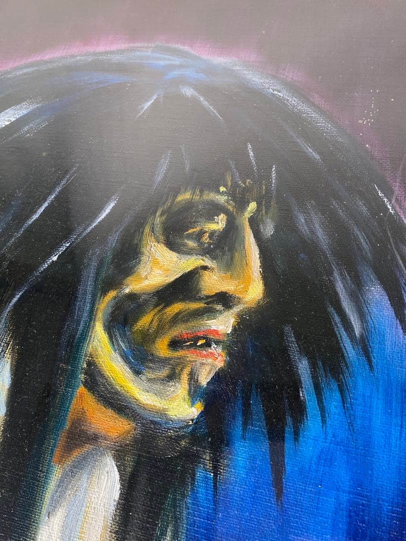 1746❣️ 能面師 青木聖能  油絵