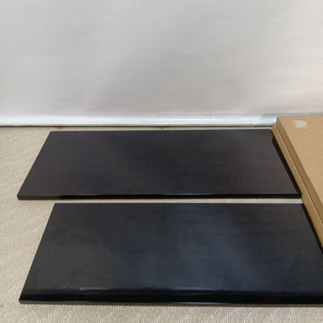 【大 小 2枚】茶道具 敷板 長板 黒真塗 炉用 風炉用 茶道 送料無料