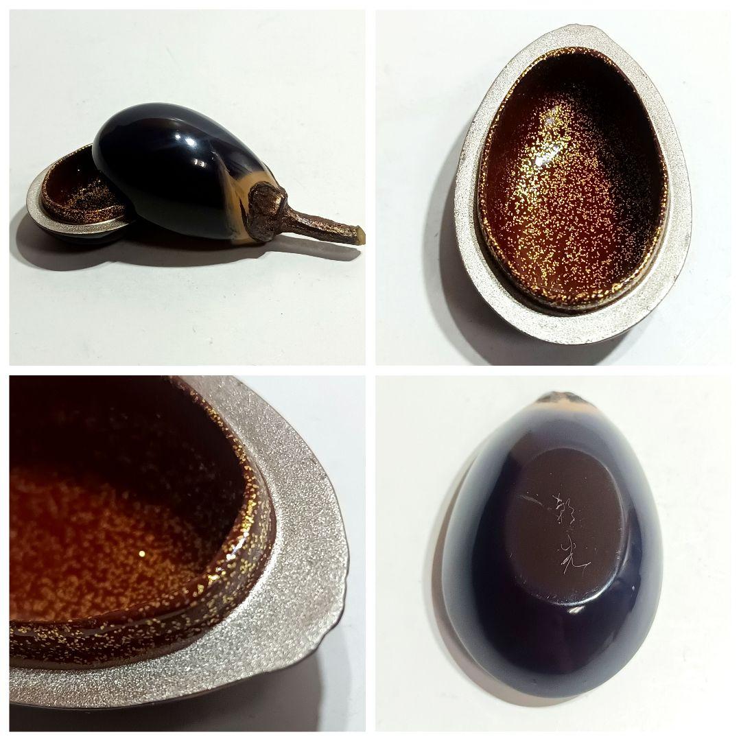 【美品】西塚朝光 茄子香合 漆工芸 輪島塗 共箱