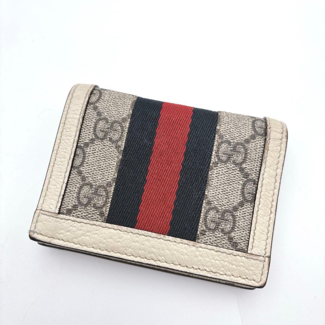 GUCCI グッチ オフィディア GGマーモント シェリーライン 二つ折り財布