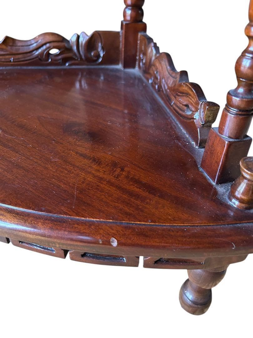 5段 コーナーシェルフ ヴィンテージウッド