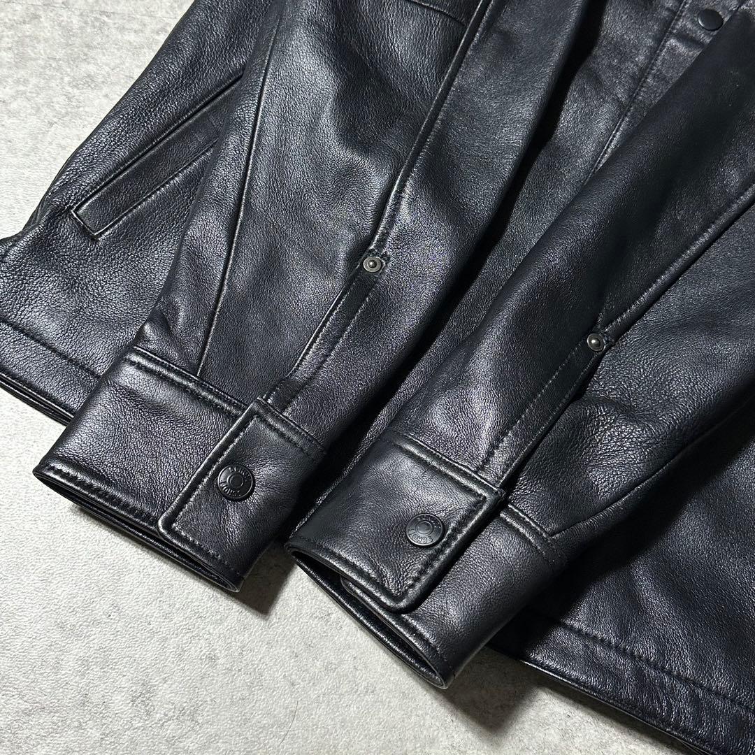 ほぼ未使用 Schott レザー コーチジャケット ウエスタン ブラック M