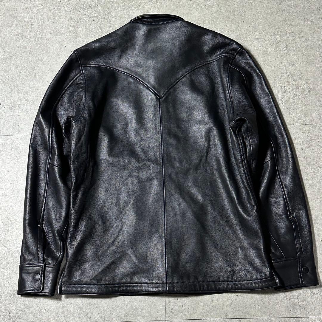 ほぼ未使用 Schott レザー コーチジャケット ウエスタン ブラック M