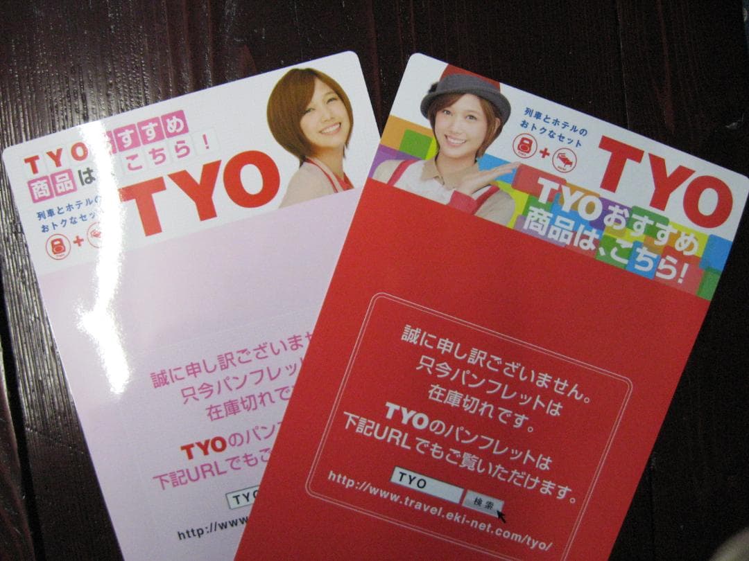 本田翼 CM     JR東日本 TYO  宣伝パンフレット 仕切り板