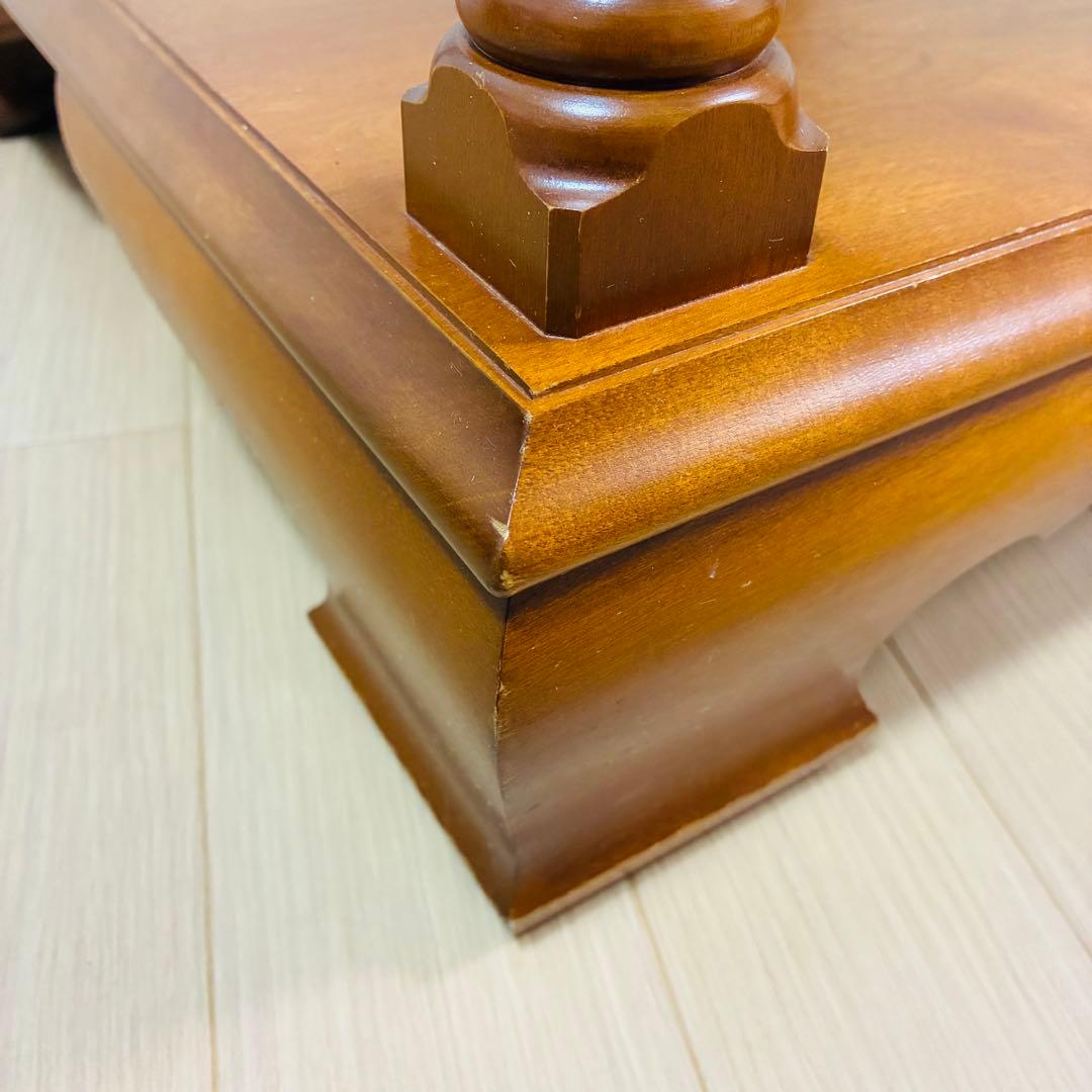 【希少】横浜ダニエル 樺材 ナイト テーブル サイド 引出し 飾り台 ①