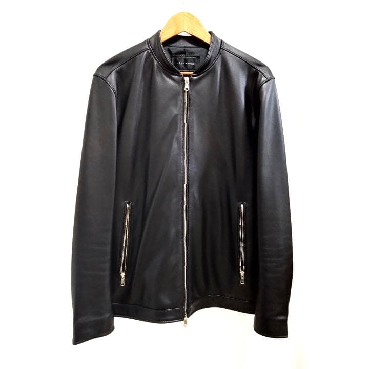 TETE HOMME テットオム シングル ライダース レザー ジャケット