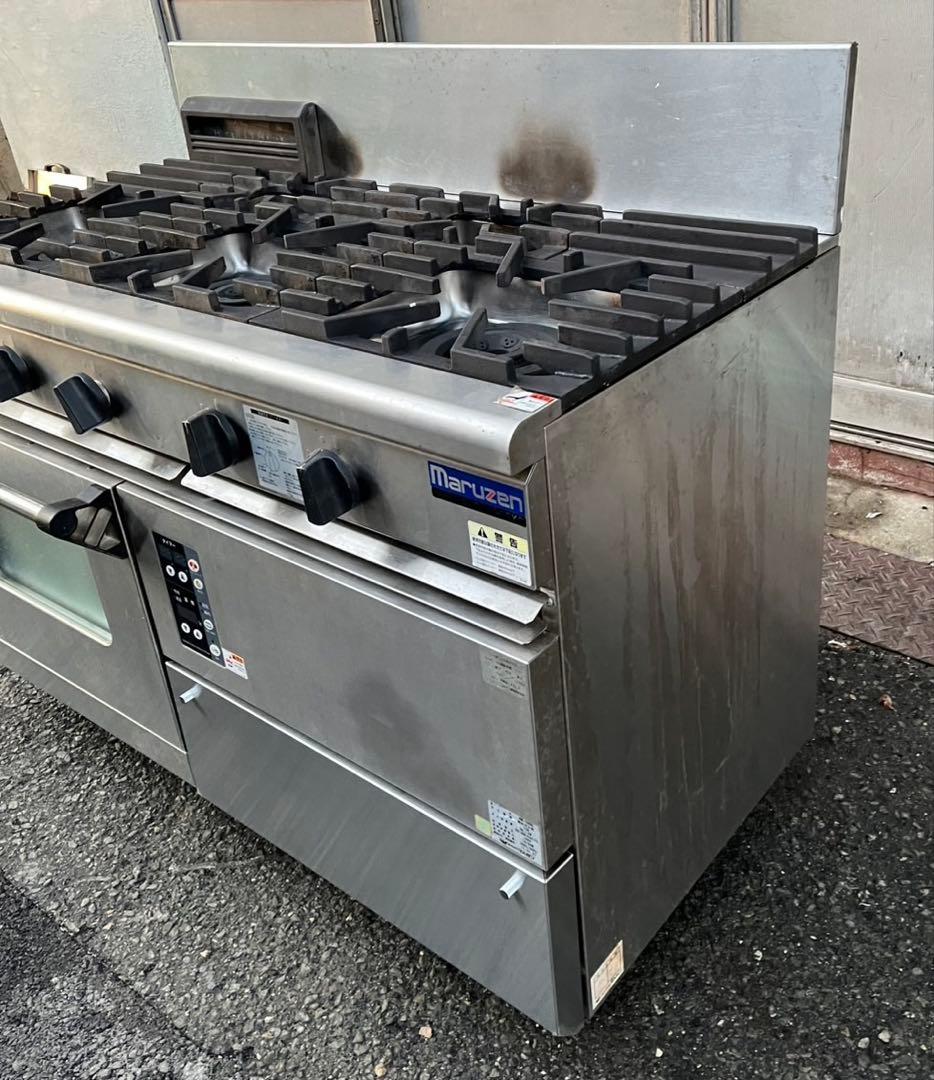 業務用 マルゼン オーブン付き 5口ガスレンジ RGR-1265XC 都市ガス