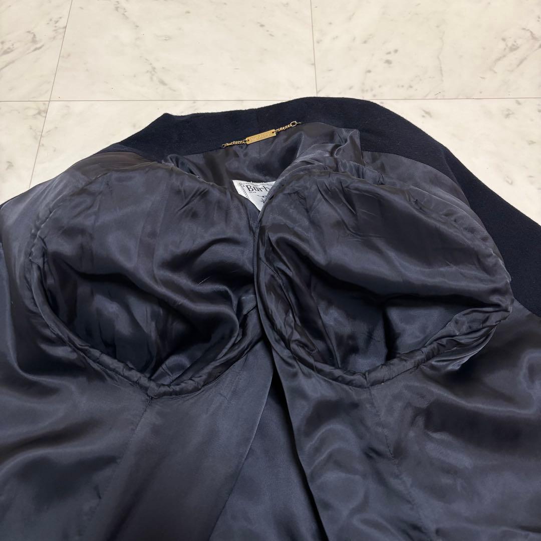 最高級 バーバリー プローサム チェスターコート 超ロング丈 濃紺 大きい 42