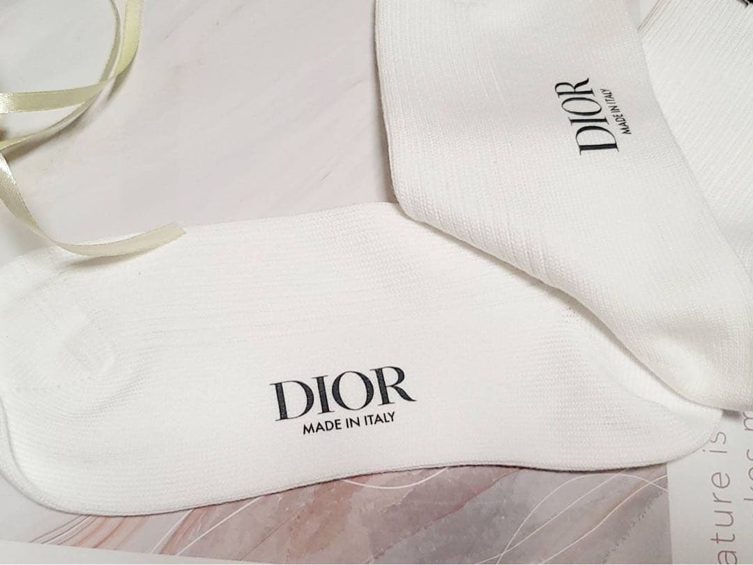 【Christian Dior】靴下 ソックス ホワイト 1947 メンズ