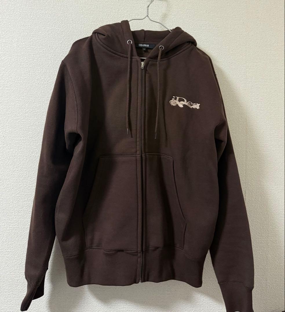 ideaswam ジップパーカー ブラウン