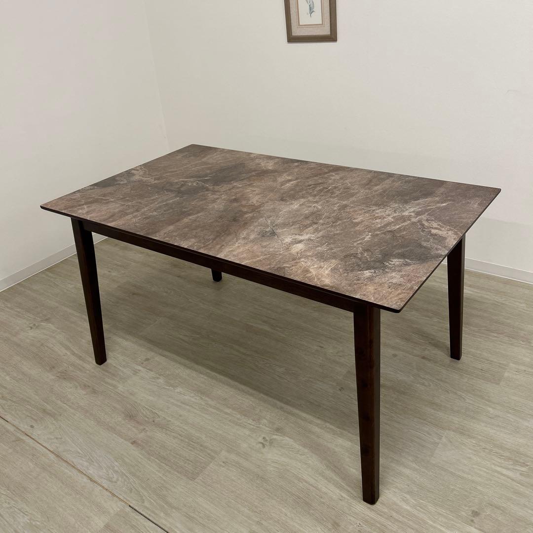 新品☆大理石柄テーブル メラミン仕様 モダンスタイル スタイリッシュ 4人用