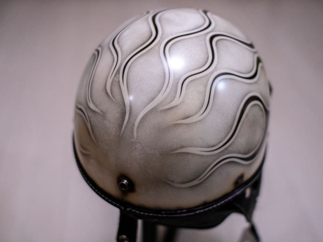 XL 新品未使用　ポリヘル　ポリス　ヘルメット アイボリーエイジング黒フレア